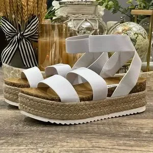 Espadrille Wedge Kimmie Sandals White Steve Madden Shoes Steve